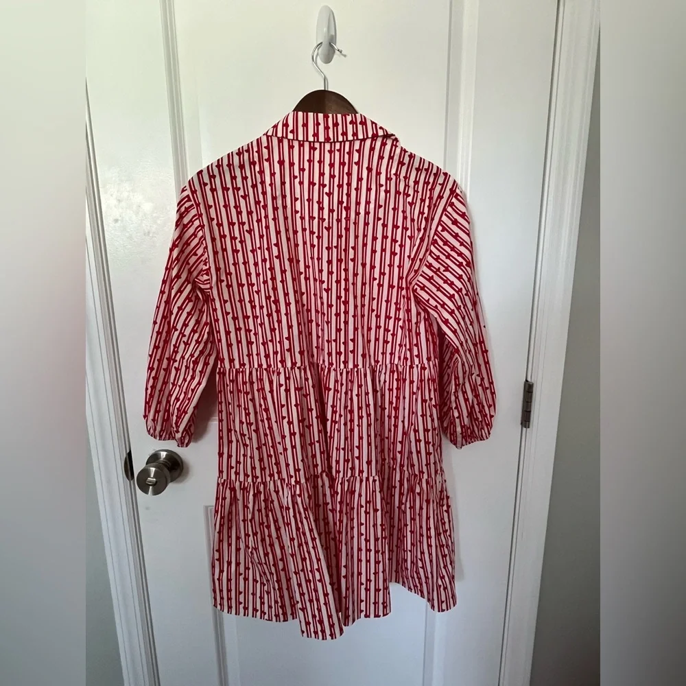 Anthropologie Dresses | NWOT Maeve Bettina Tiered Shirt Dress Heart, XS - Picture 4 of 6